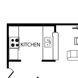 Medina-D1- 637 sqft Studio